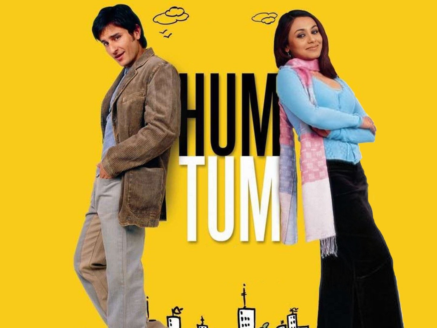 Hum Tum White Couple Hoodie - Men-S / Women-S | TradzHub